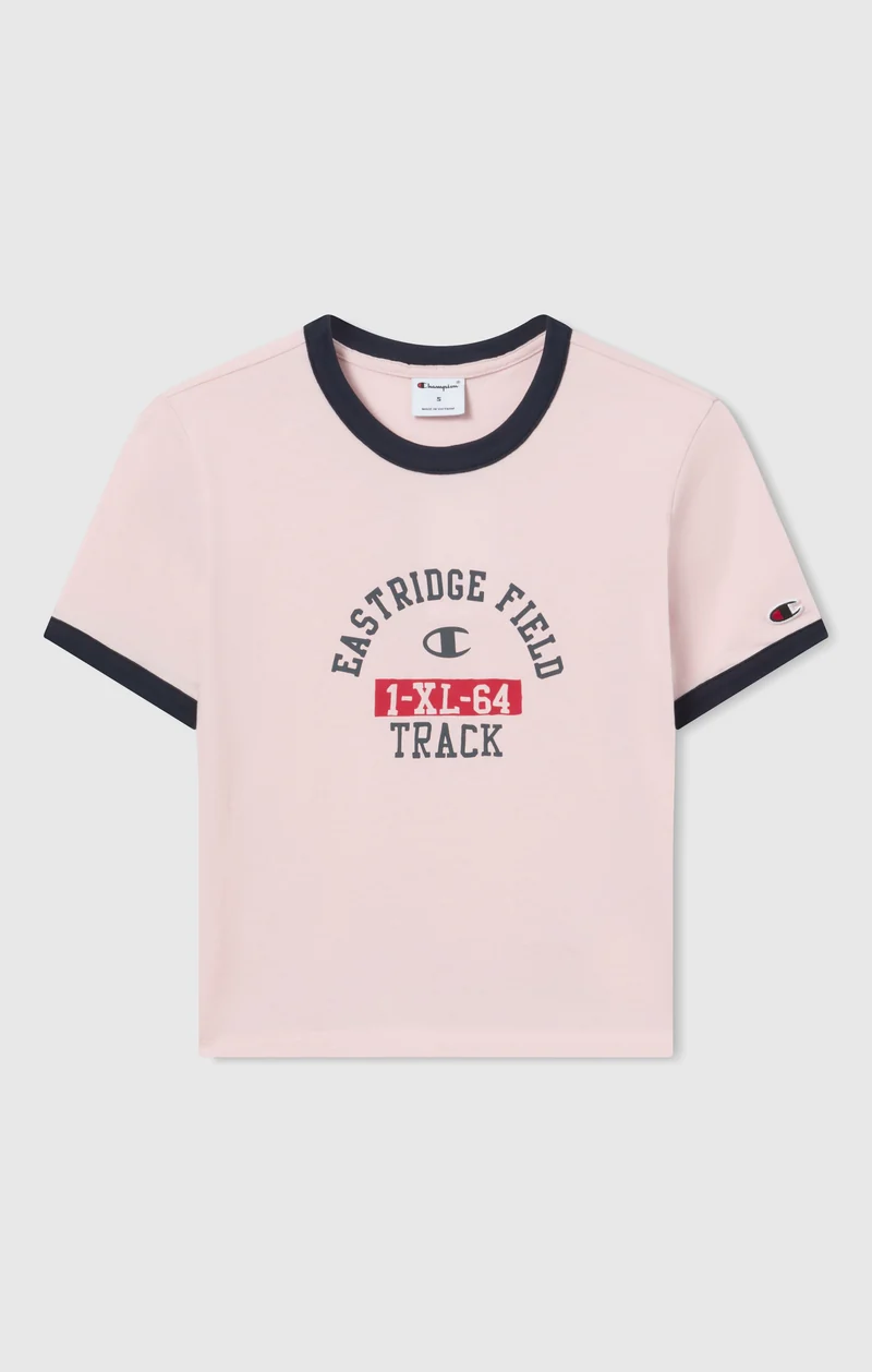 Women’s Cropped Ringer T-Shirt with Graphic