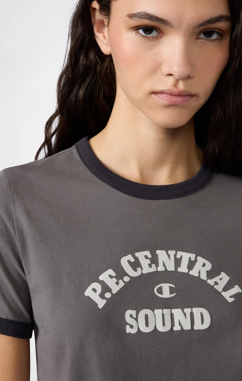 Women’s Cropped Ringer T-Shirt with Graphic