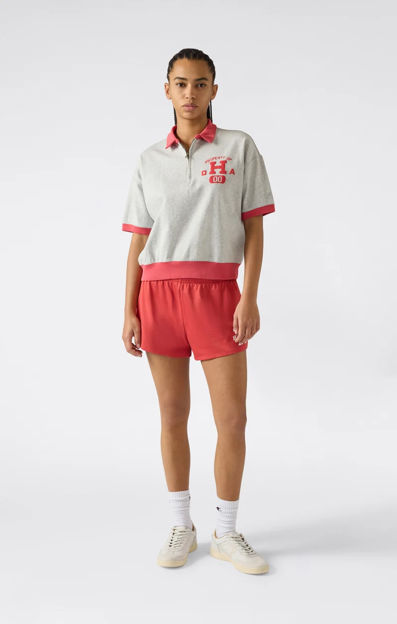 Women’s Half Zip Polo T-Shirt Time Capsule