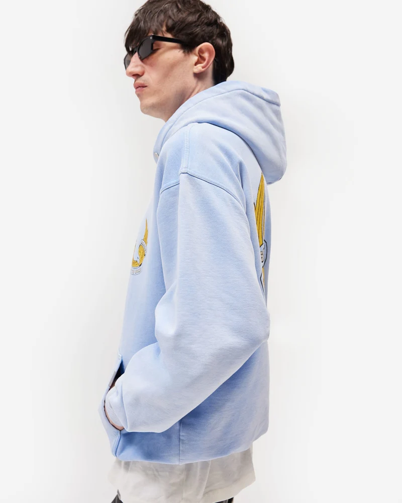 Represent X Belstaff Born To Bike Hoodie - Mid Blue