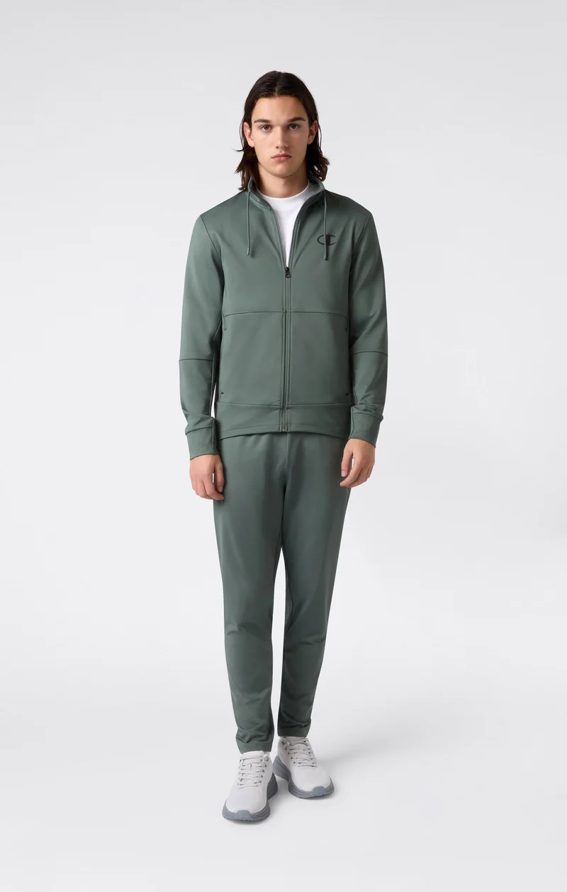 Men's Slim Fit Full-Zip Stretch Poly Hoodie