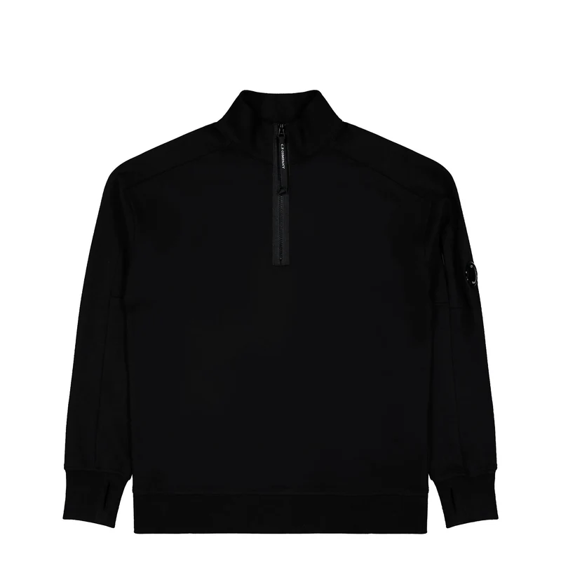 Diagonal Raised Fleece Half Zip Lens Sweatshirt
