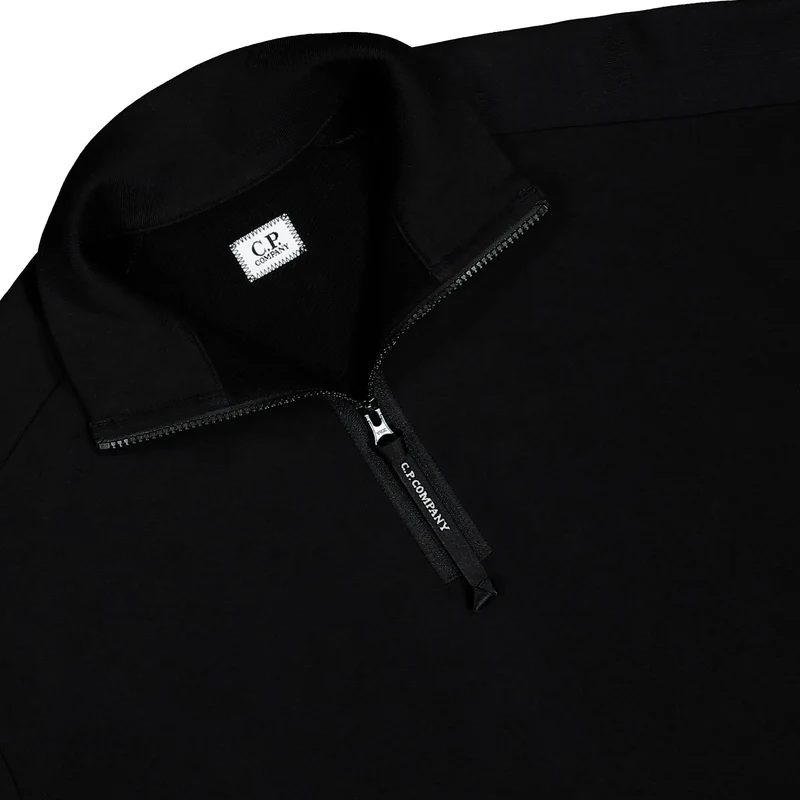 Diagonal Raised Fleece Half Zip Lens Sweatshirt