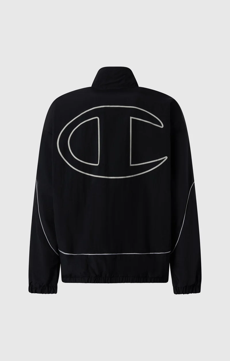 Men’s Woven Nylon Full-Zip Track Top Loose Fit