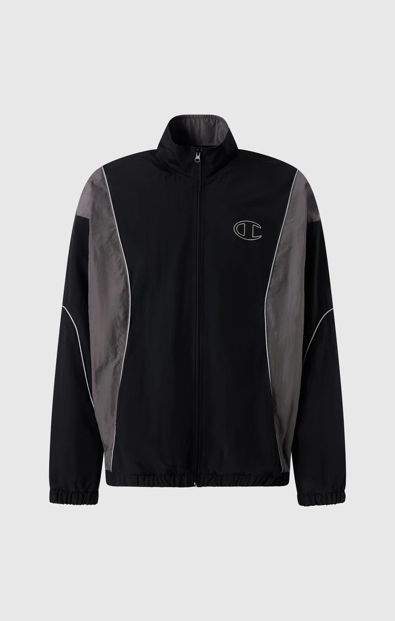 Men’s Woven Nylon Full-Zip Track Top Loose Fit