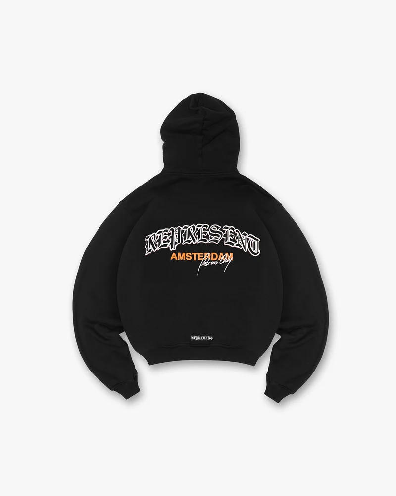Represent Amsterdam Hoodie - Black