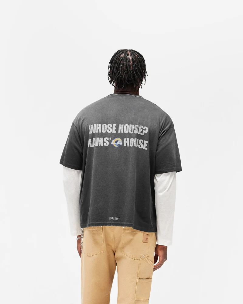 Los Angeles Rams x Represent T-Shirt - Stained Black