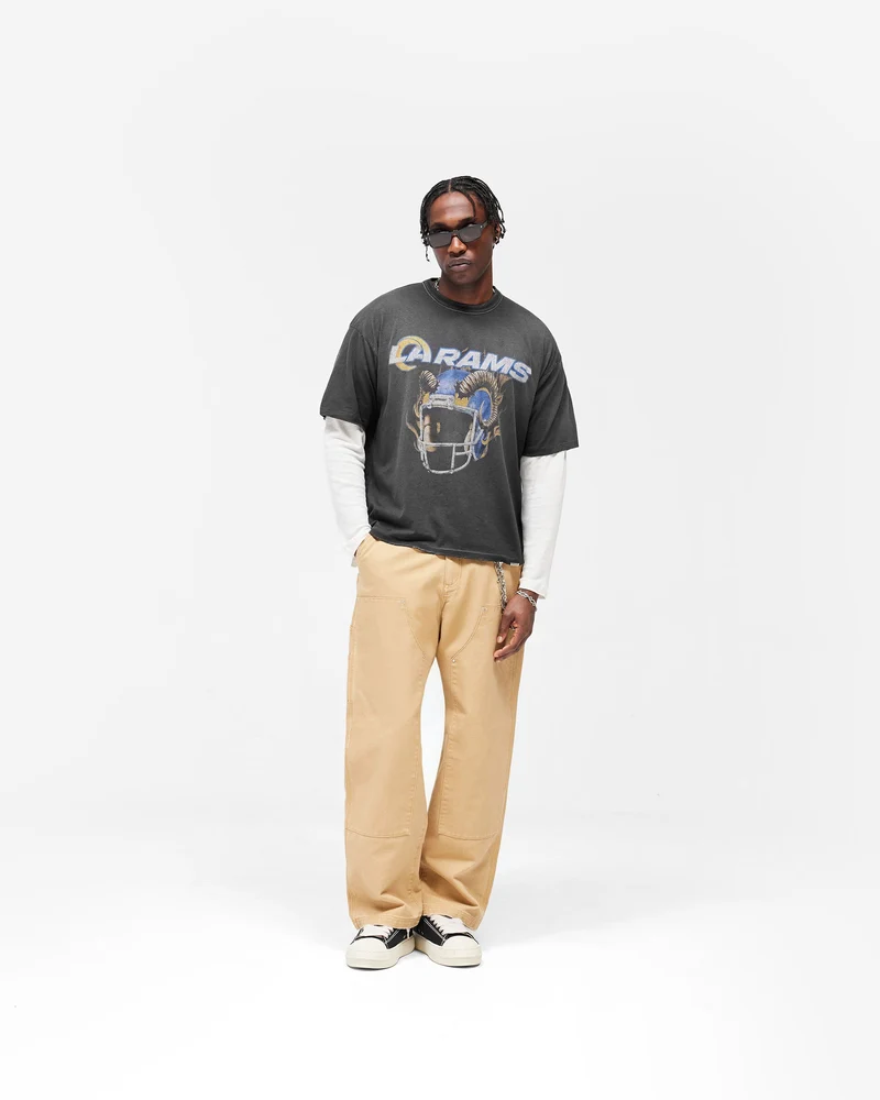 Los Angeles Rams x Represent T-Shirt - Stained Black