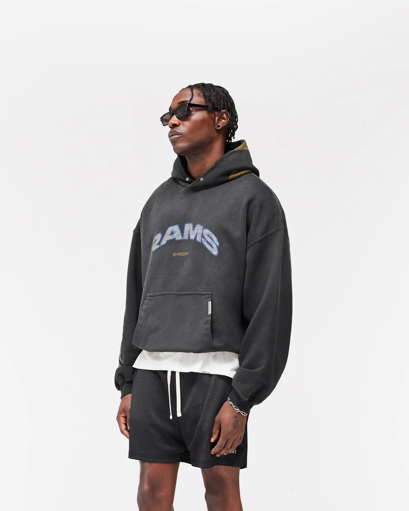 Los Angeles Rams x Represent Hoodie - Stained Black