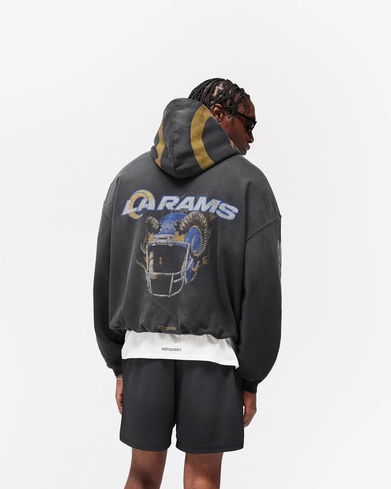 Los Angeles Rams x Represent Hoodie - Stained Black