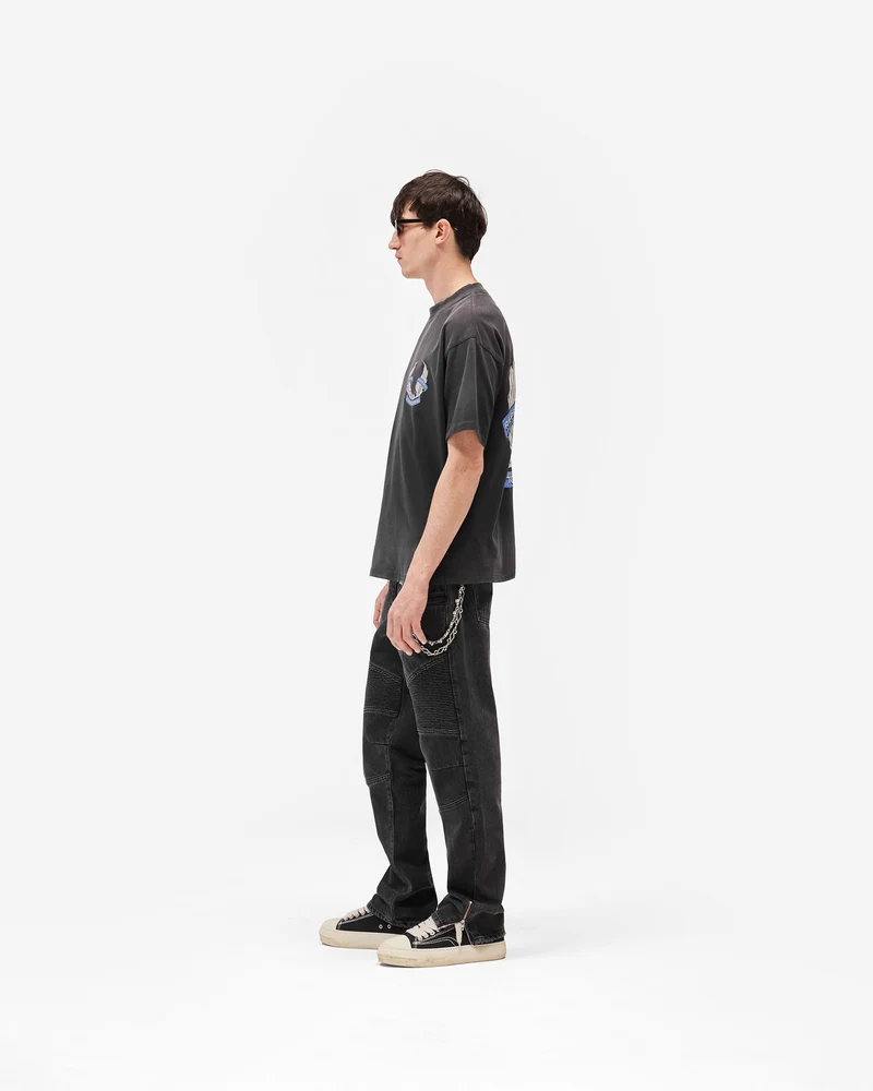 Represent X Belstaff Born To Bike T-Shirt - Aged Black
