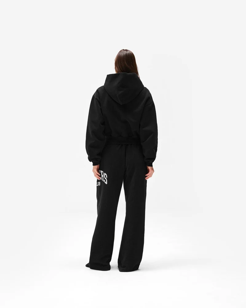 Represent Owners Club Zip Through Hoodie - Jet Black