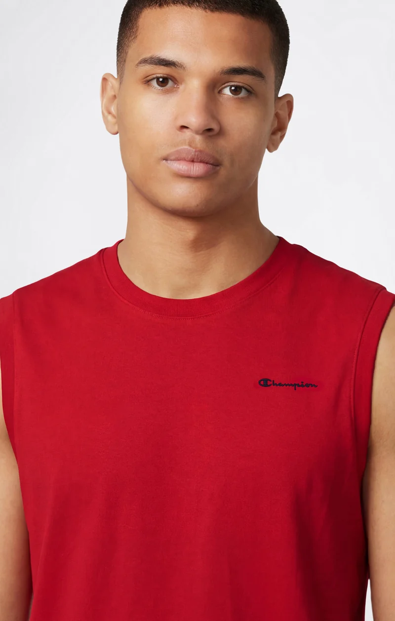 Men’s Cotton Tank Top with Small Logo Icons