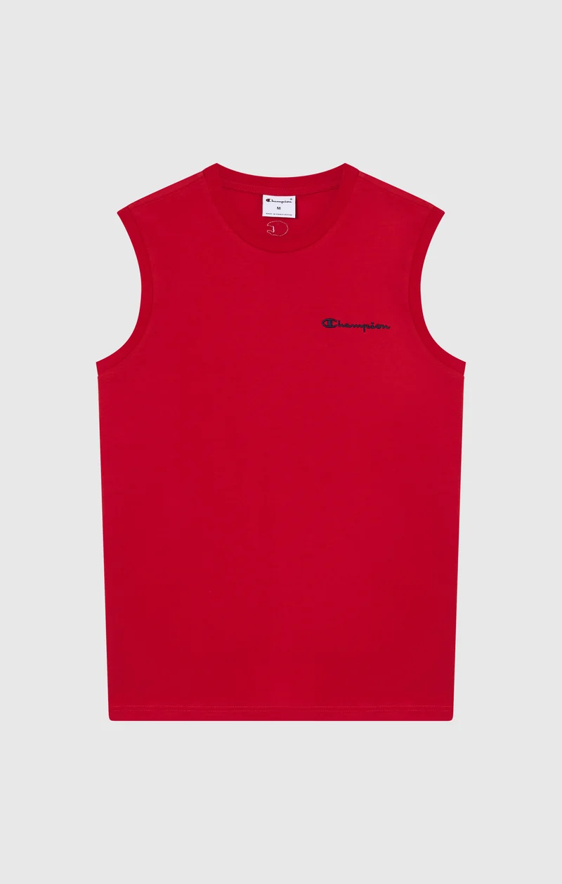 Men’s Cotton Tank Top with Small Logo Icons