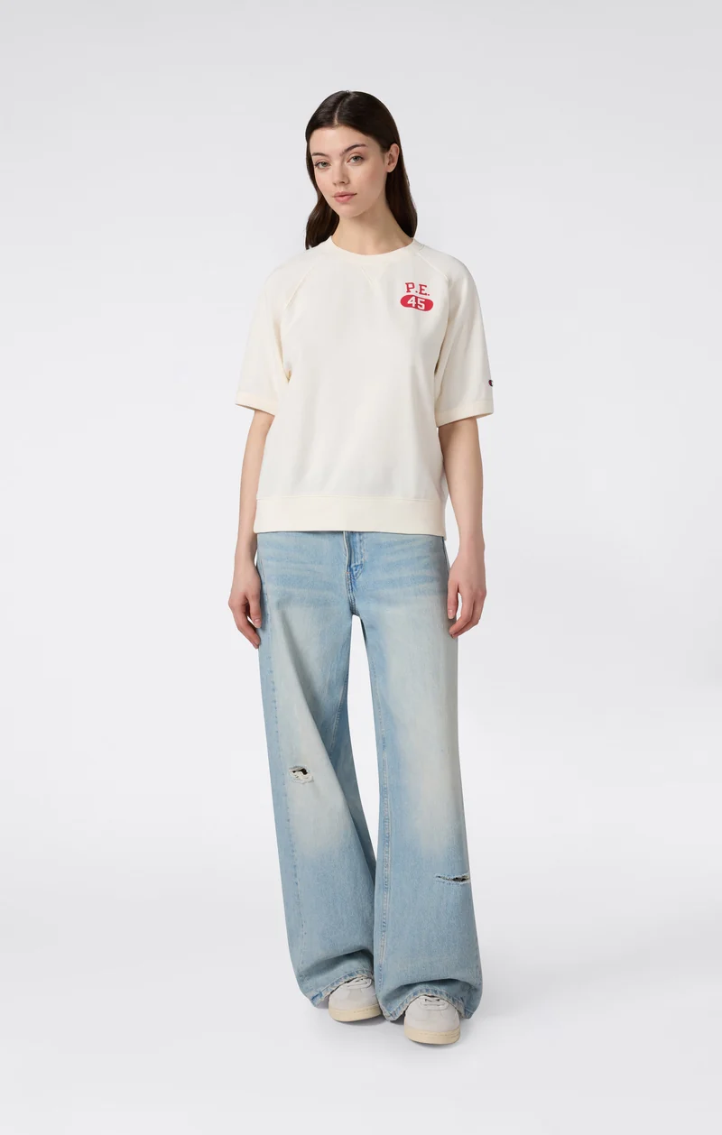 Women’s Short Sleeve Crewneck Sweatshirt with Graphic