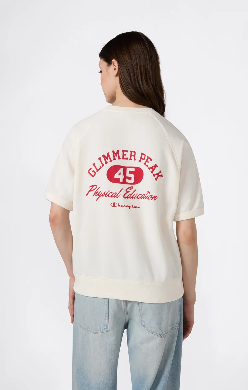 Women’s Short Sleeve Crewneck Sweatshirt with Graphic
