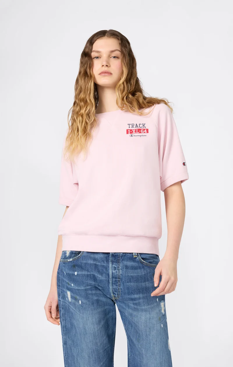 Women’s Short Sleeve Crewneck Sweatshirt with Graphic