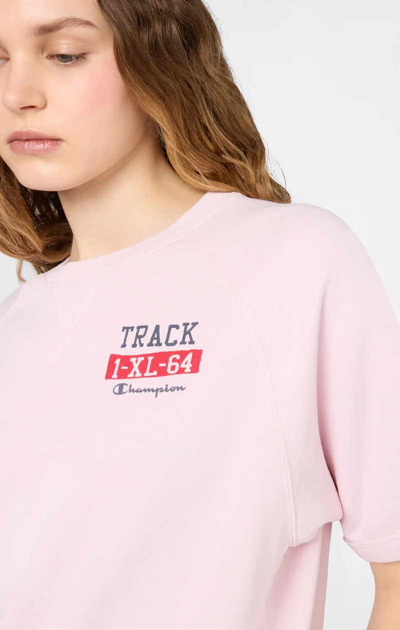 Women’s Short Sleeve Crewneck Sweatshirt with Graphic