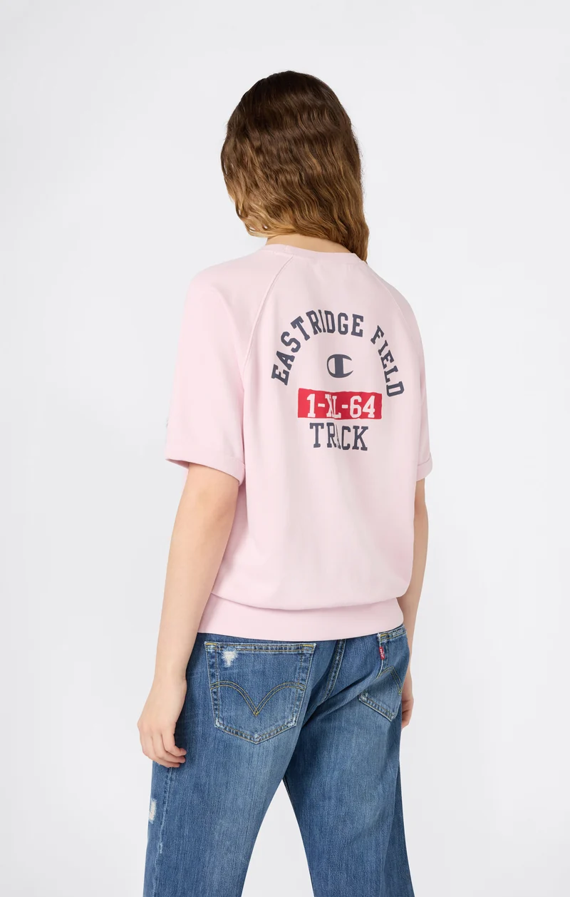 Women’s Short Sleeve Crewneck Sweatshirt with Graphic