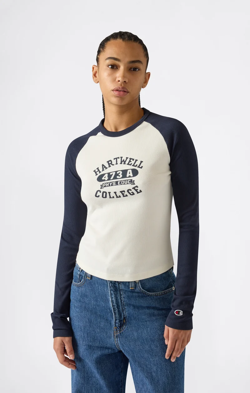 Women’s Long Sleeve Cropped T-Shirt with Graphic