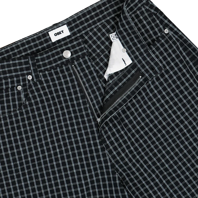 Plaid Baggy Denim Short