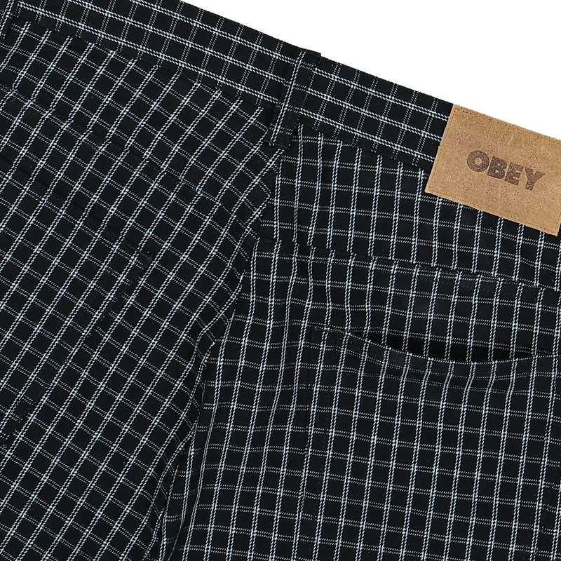 Plaid Baggy Denim Short