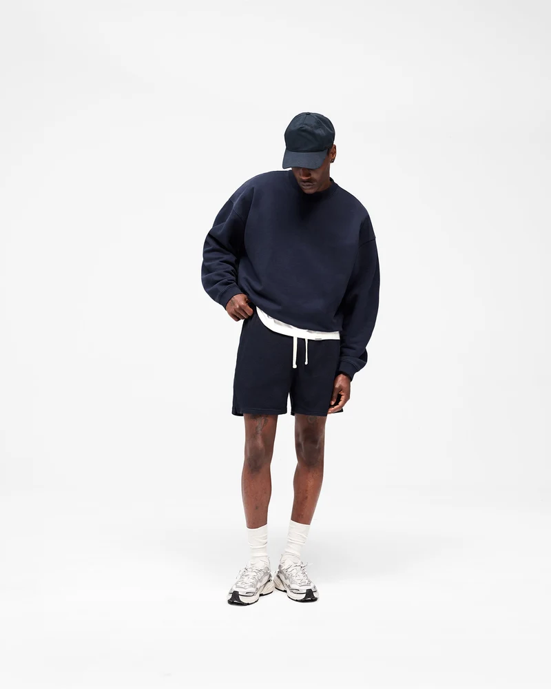Initial Waffle Shorts - Midnight Navy