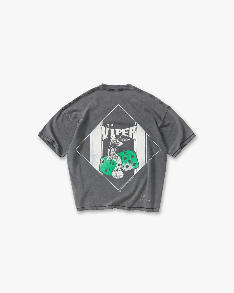 Represent x The Viper Room Dice T-Shirt - Vintage Grey