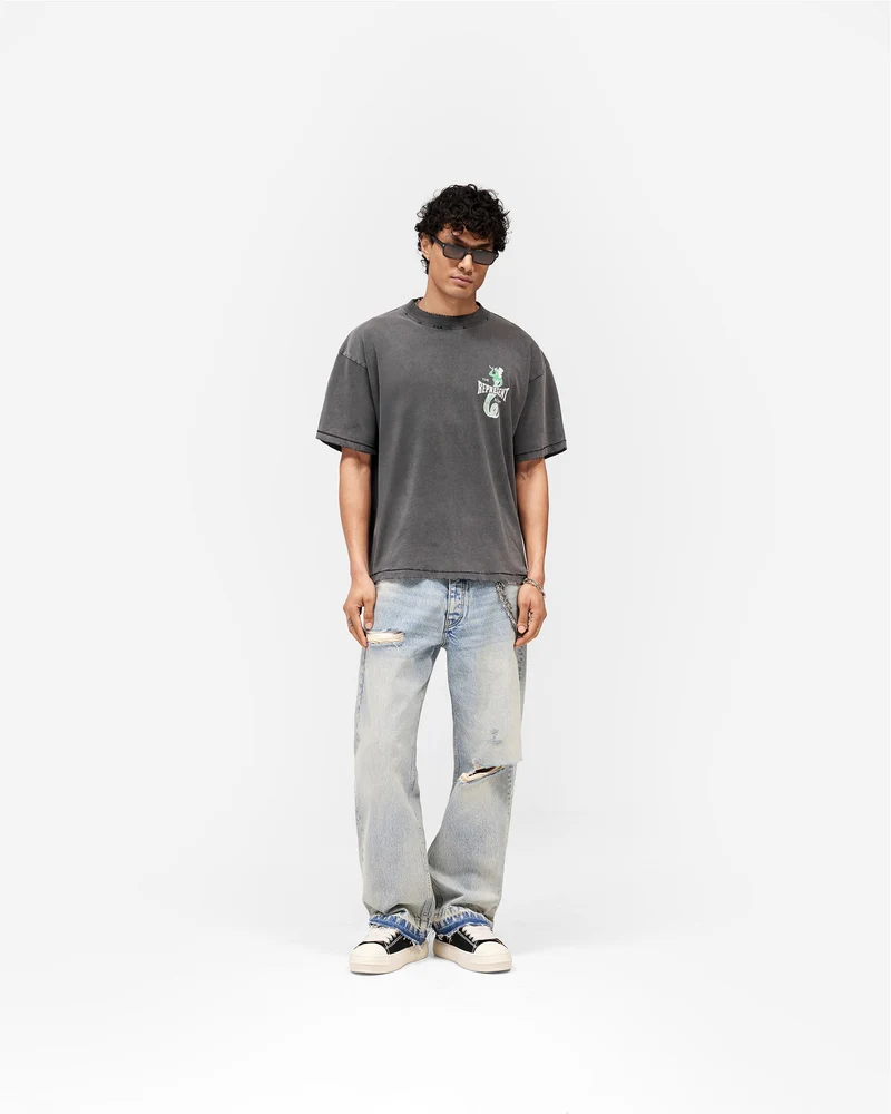 Represent x The Viper Room Dice T-Shirt - Vintage Grey