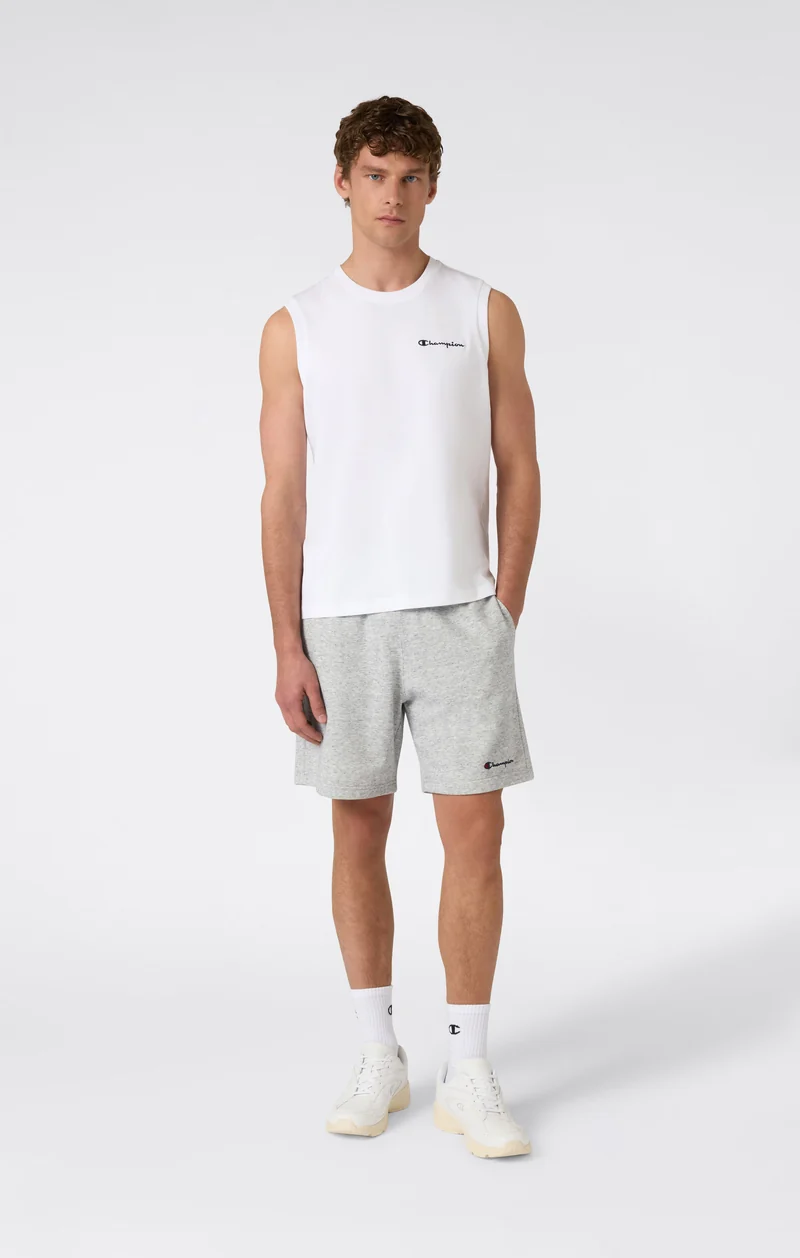 Men’s Cotton Tank Top with Small Logo Icons