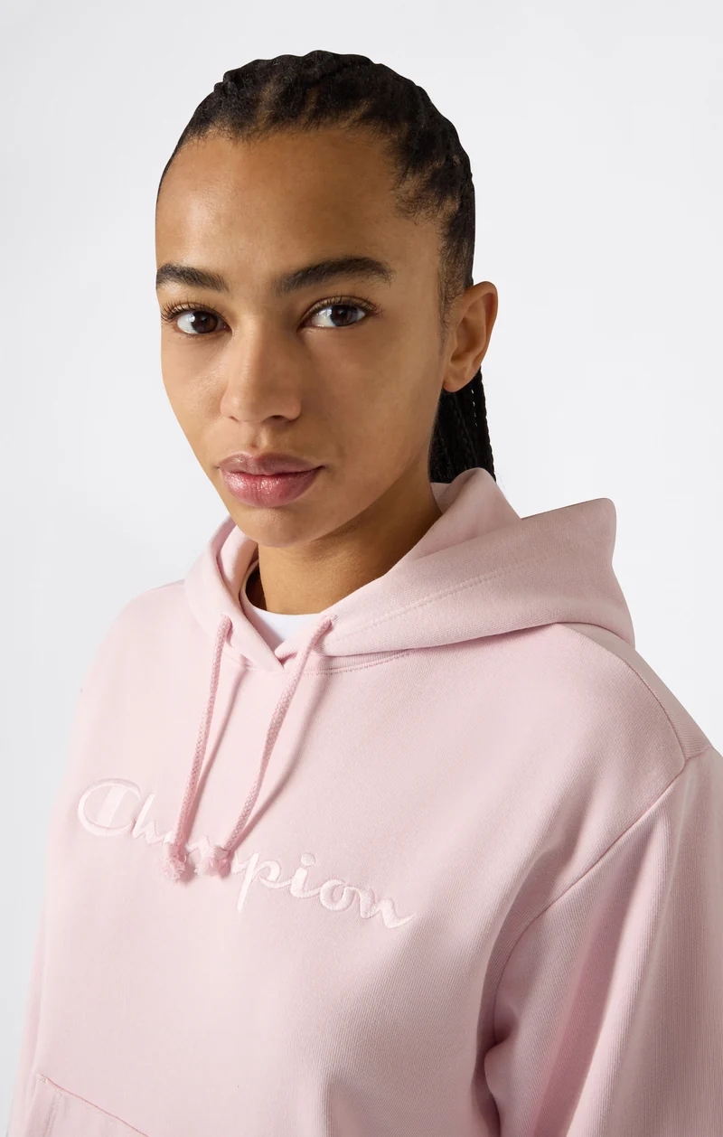 Women’s Lightweight Hooded Sweatshirt with Tonal Embroidered Maxi Logo Icons