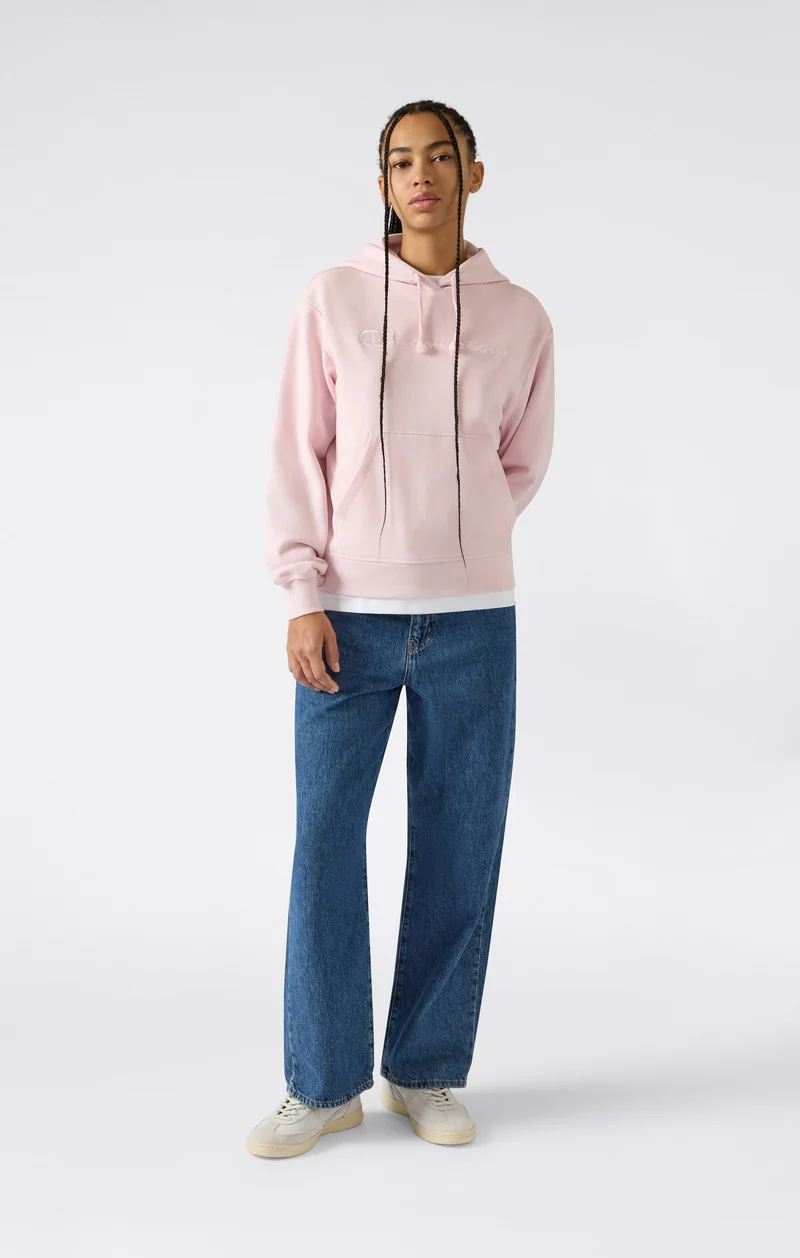 Women’s Lightweight Hooded Sweatshirt with Tonal Embroidered Maxi Logo Icons