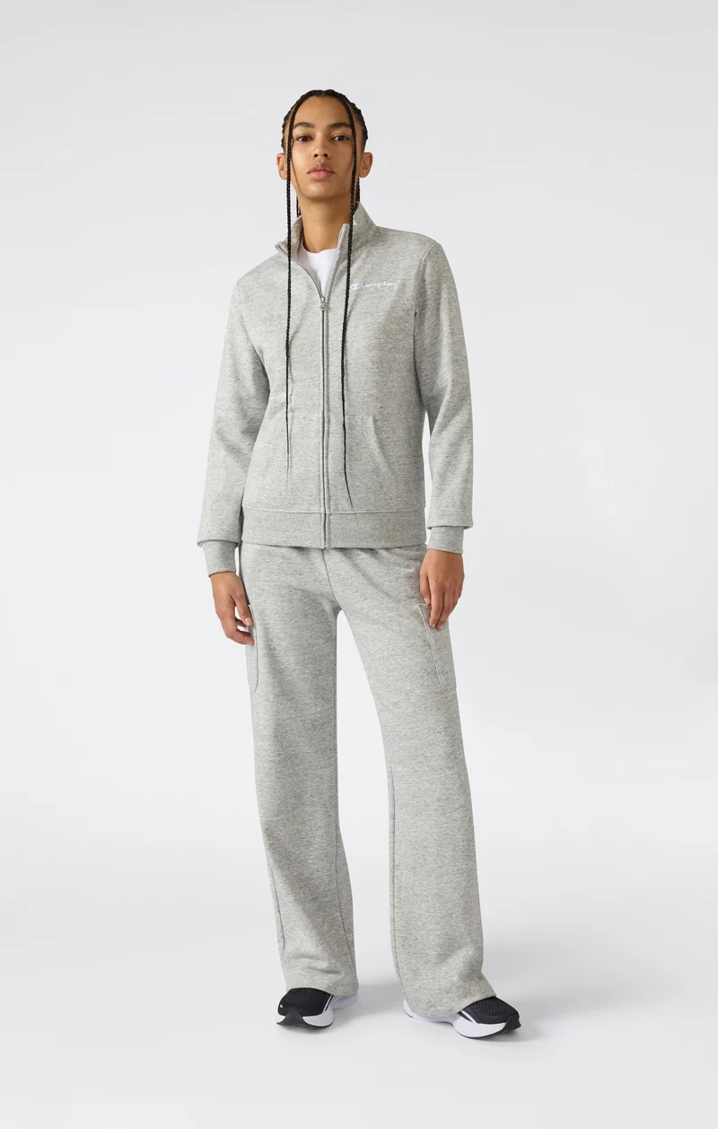 Women’s Lightweight Full Zip Sweatshirt with Contrast Logo Icons