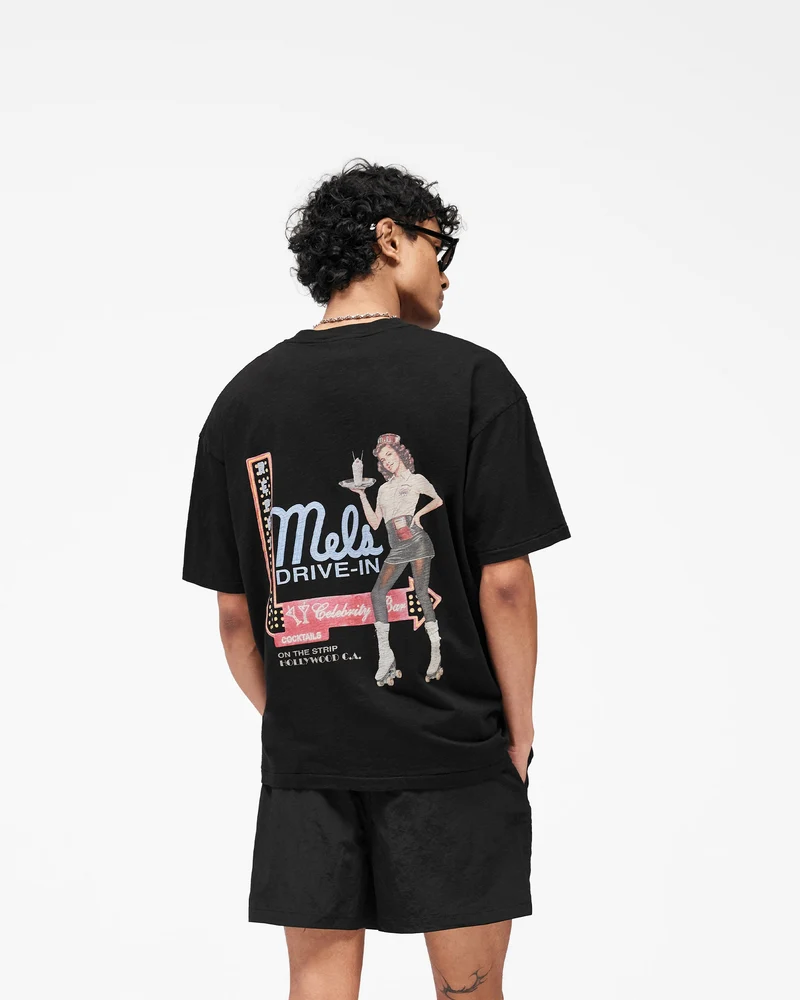 Represent x Mels Diner T-Shirt - Jet Black