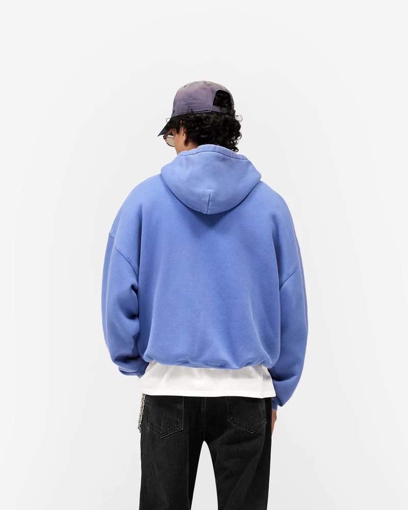 Pegasus Zip Through Hoodie - Indigo