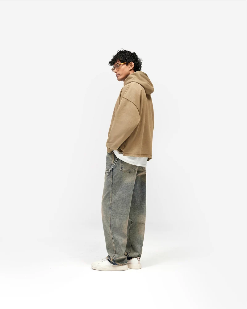 Represent Embellished Hoodie - Vintage Khaki