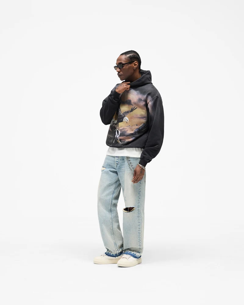 Chrome Flight Hoodie - Stained Black