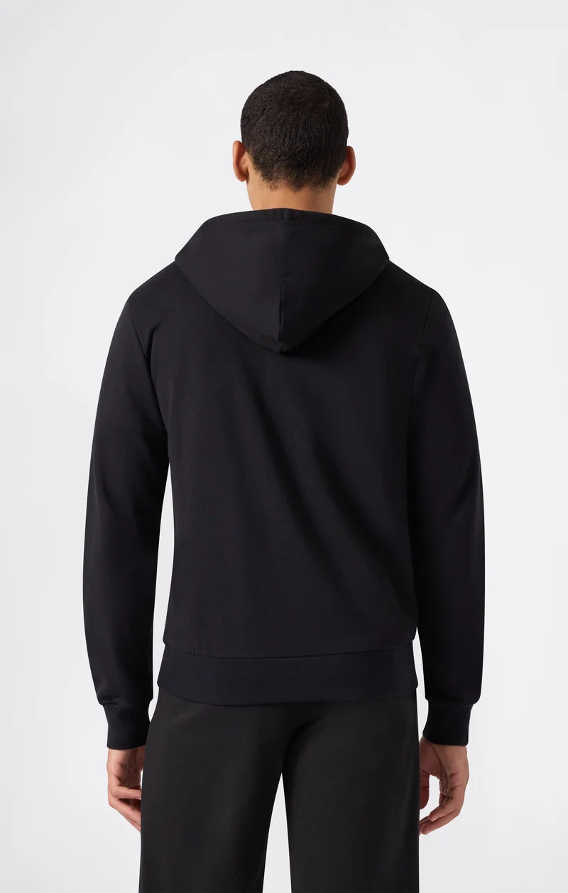 Men’s Lightweight Full Zip Hooded Sweatshirt with Maxi Printed Logo