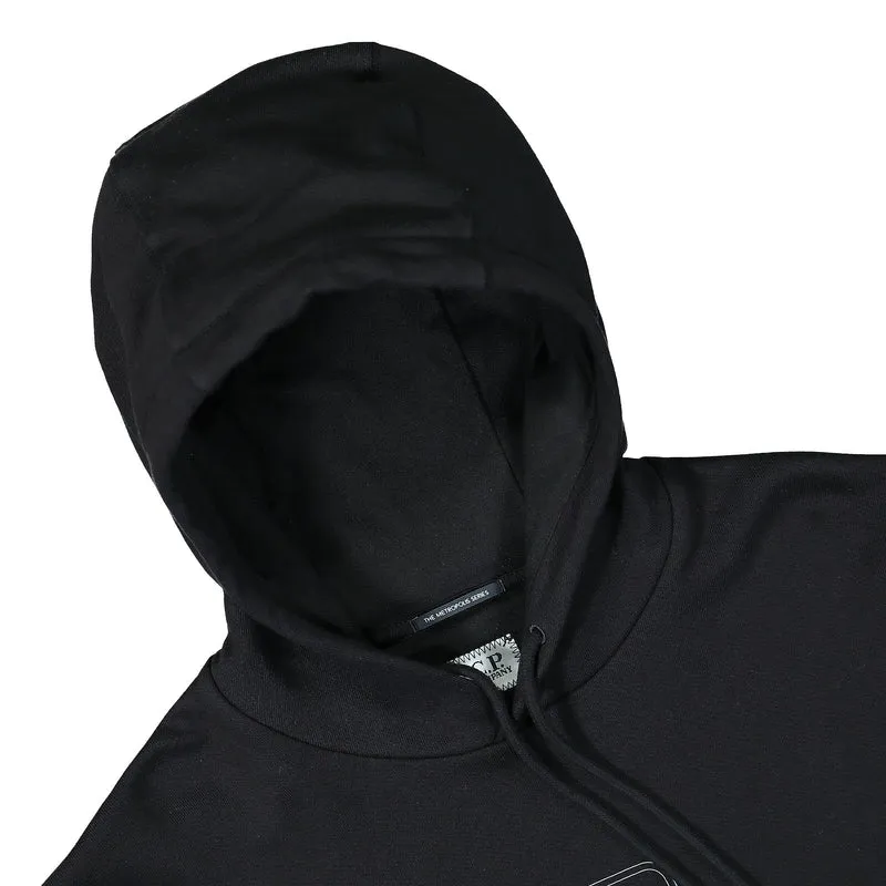Diagonal Raised Fleece Hoodie