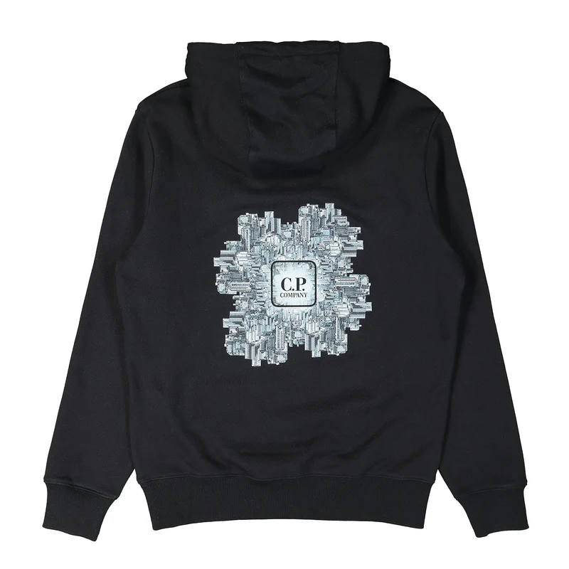 Diagonal Raised Fleece Hoodie