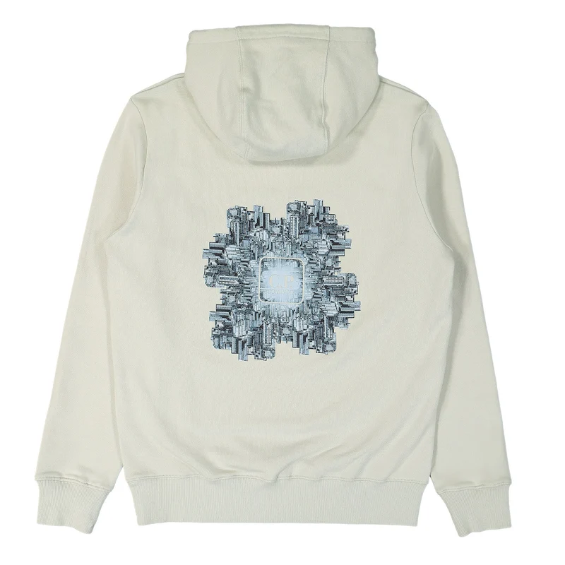 Diagonal Raised Fleece Hoodie