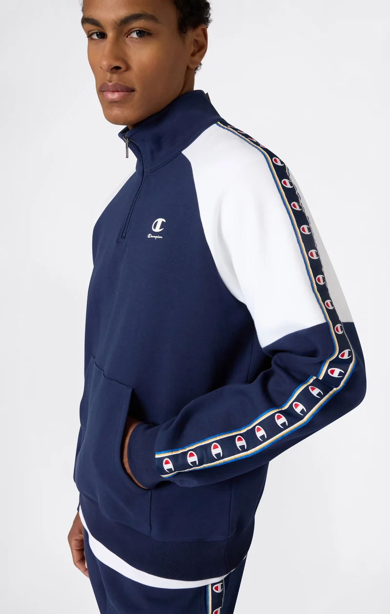 Men’s Interlock Half Zip Tape Logo Sweatshirt