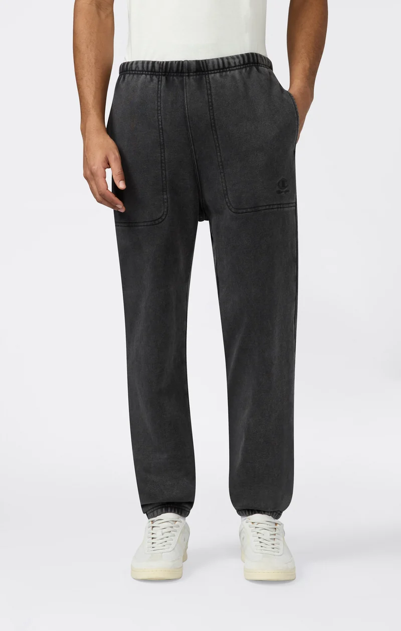 Men’s Elasticated Pants with Washed Effect Icons