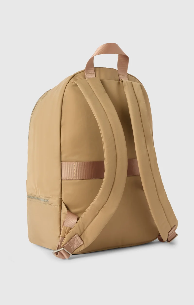 Satin Backpack with Bottom Compartment