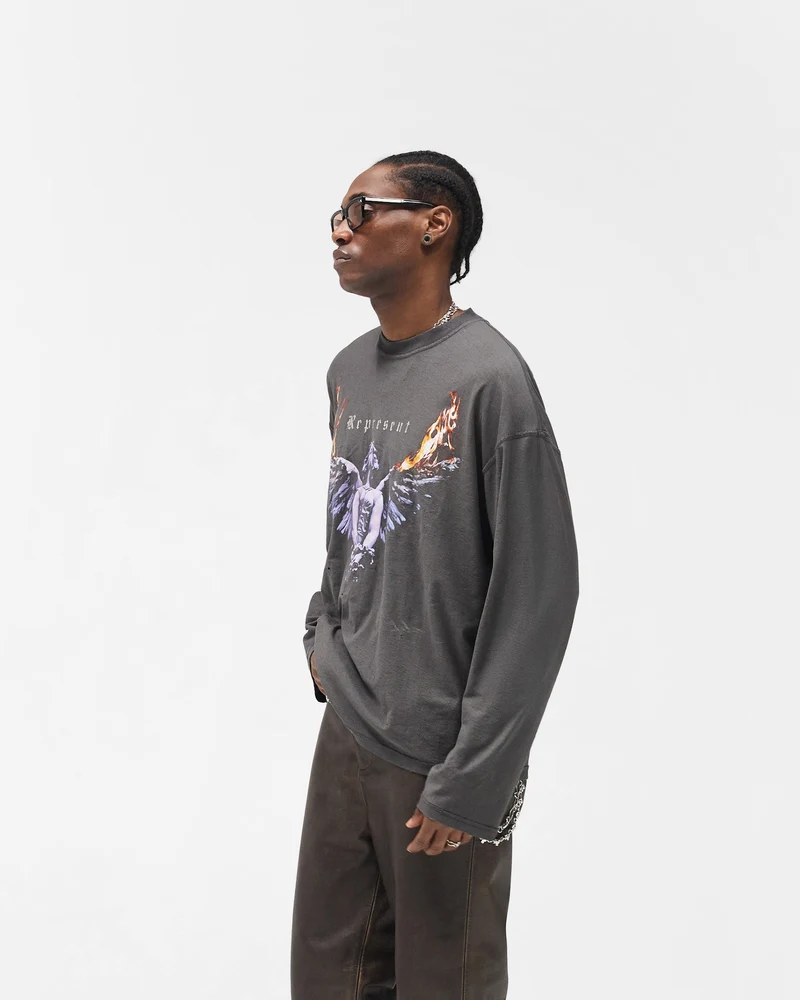 Reversible Living Legacy Tour Long Sleeve T-Shirt - Sun Fade Grey