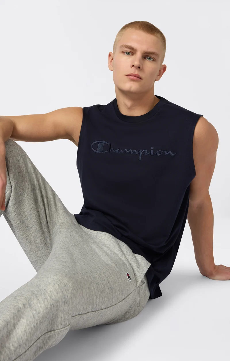 Men’s Tank Top with Maxi Embroidery Logo Icons