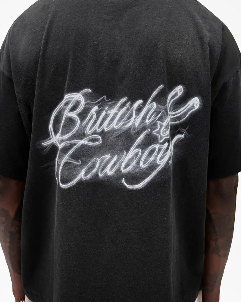 British Cowboys T-Shirt - Stained Black