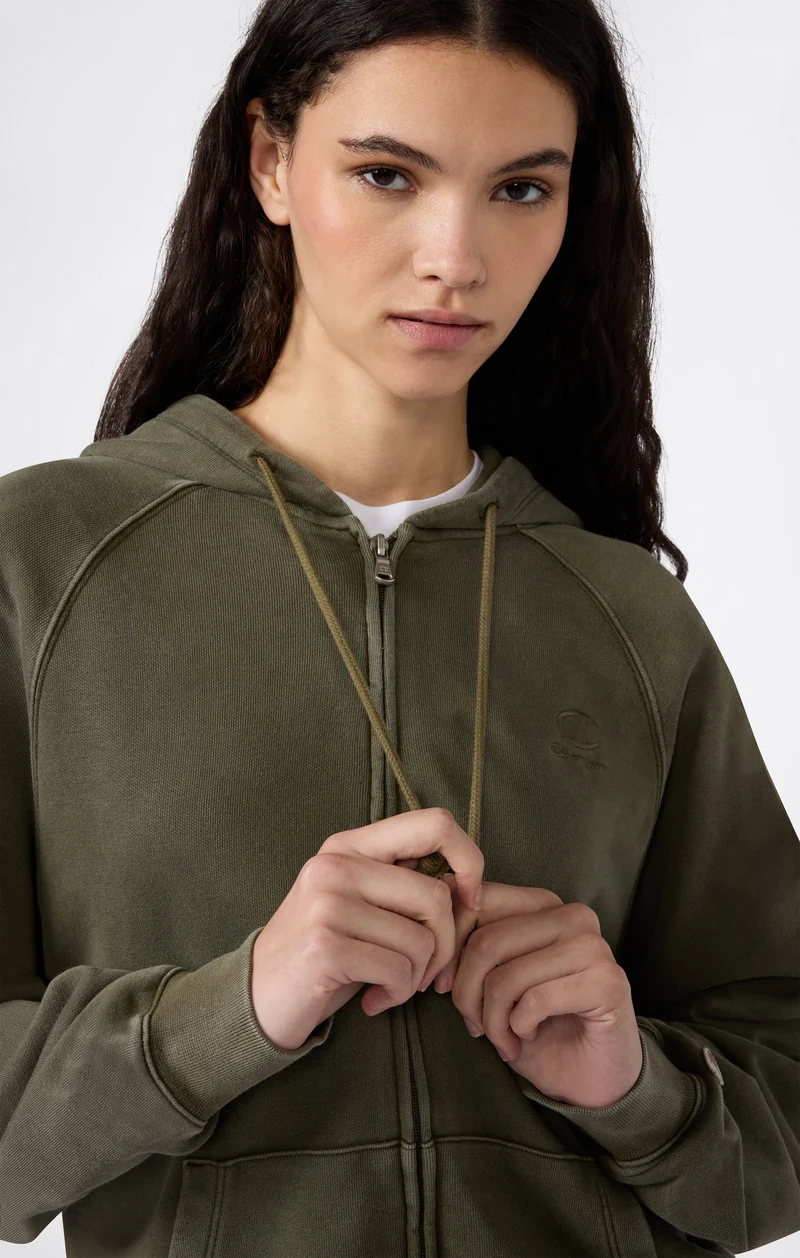 Women’s Washed Effect Full Zip Hoodie Icons