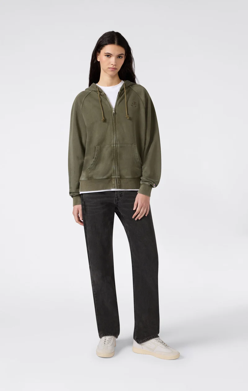 Women’s Washed Effect Full Zip Hoodie Icons