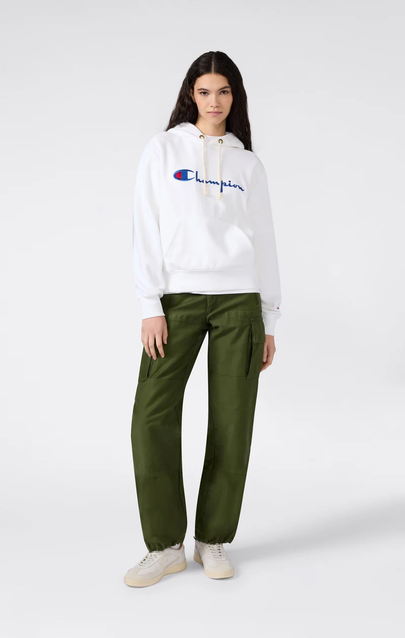 Women’s Lightweight Reverse Weave Hoodie with Embroidered Logo